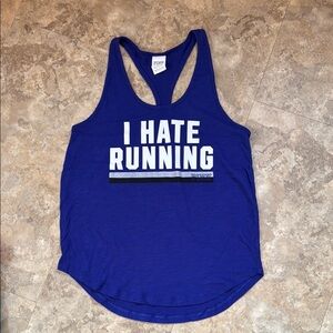 PINK Victoria's Secret Blue Graphic Tank Top S